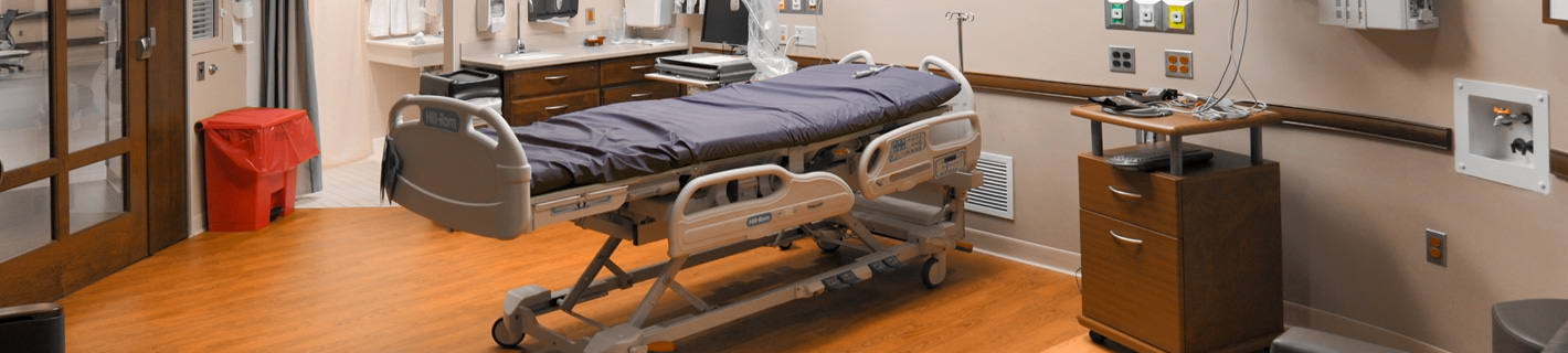Hospital room with HIPAA acoustical design implementations