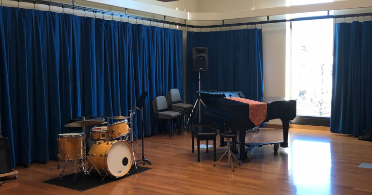 GVSU Haas PAC Piano and Drums