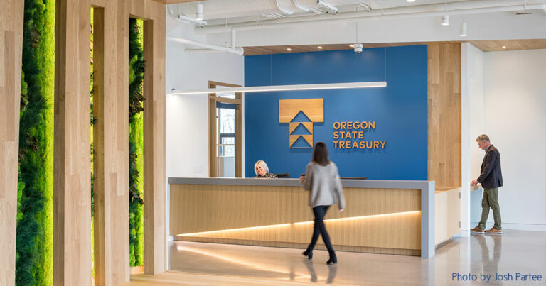 Oregon State Treasury Resilient Office Building Lobby