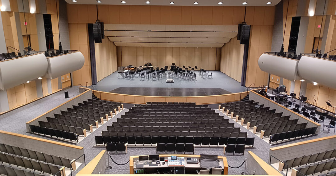 ABD worked with West Ottawa Public Schools and GMB on AV and acoustics for this state-of-the-art high school performing arts center.