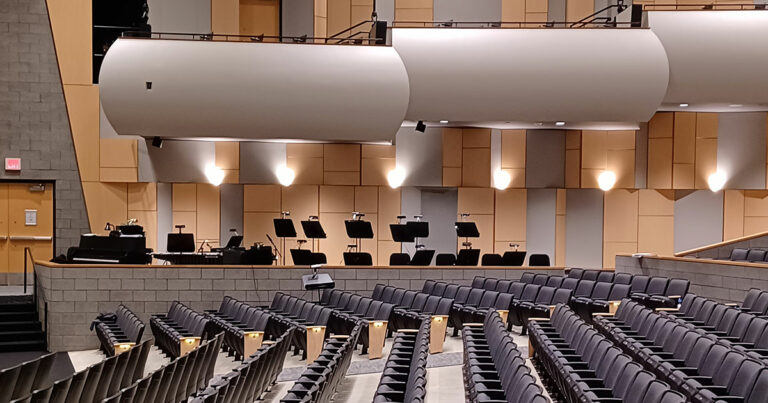 ABD worked with West Ottawa Public Schools and GMB on AV and acoustics for this state-of-the-art high school performing arts center.