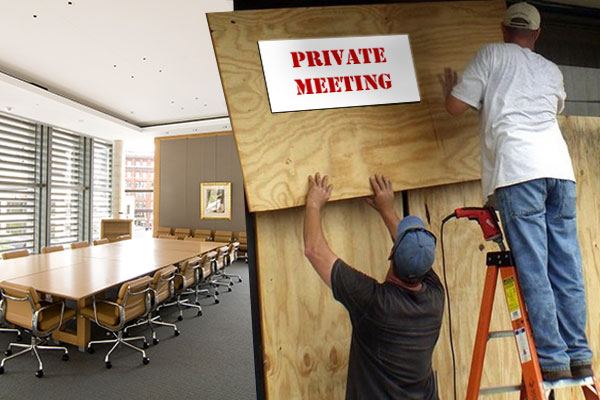 Boarding up the board room